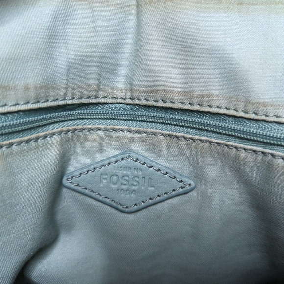 Fossil Claire Aqua Teal Leather Backpack - Picture 14 of 14